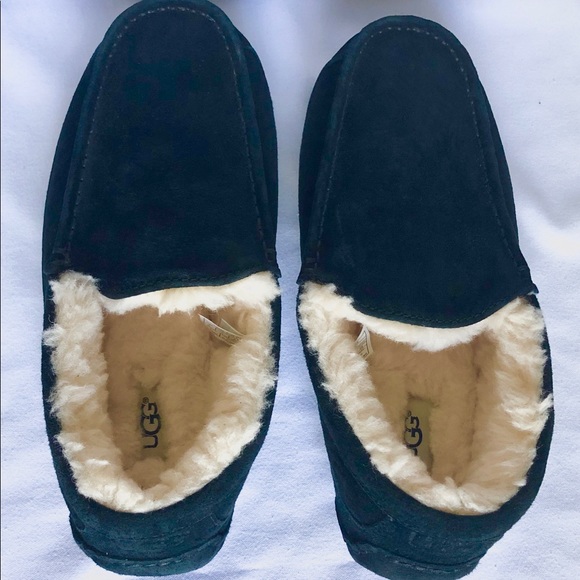 UGG Other - UGG Black Suede Slippers size 8 Moccasins